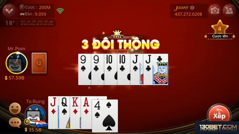 Hướng dẫn chơi bài Tiến lên miền nam tại 130Bet 